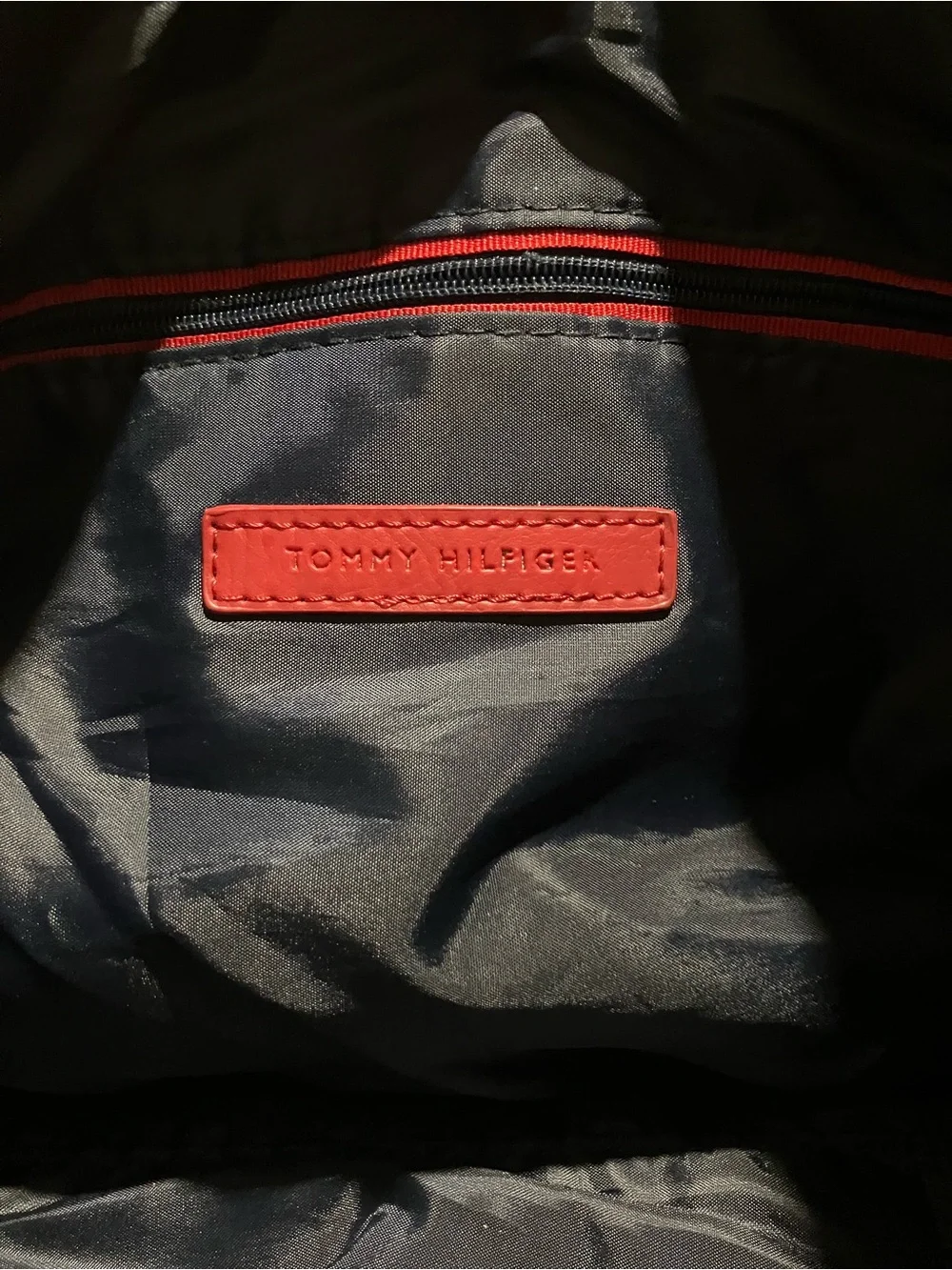 Tommy Hilfiger Blue Striped Canvas Tote Bag Helen Satchel Excellent Condition